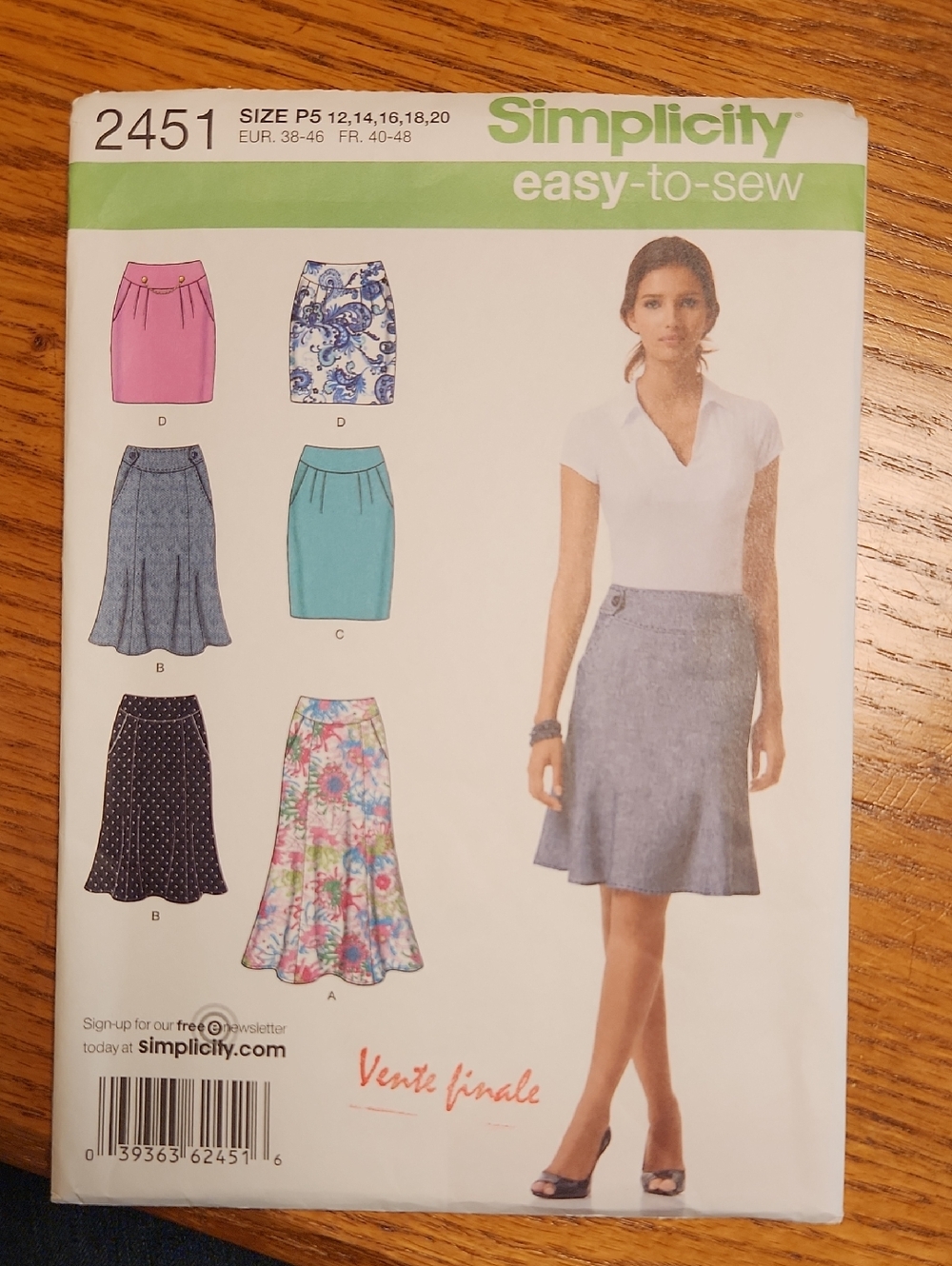 Simplicity Women's A-Line Skirt Pattern - Easy-to-Sew Uncut Size 12-20